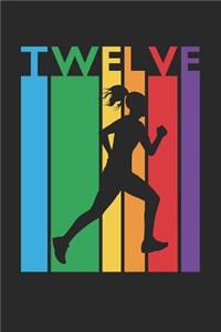 Running Notebook for 12 Year Old Boys and Girls - Colorful Running Journal - 12th Birthday Gift for Runner Diary