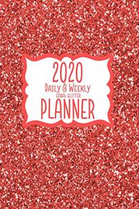 2020 Daily & Weekly Coral Glitter Planner