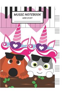 Music Notebook Wide Staff