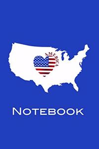 My American Map and Flag Notebook