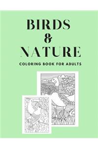 Birds & Nature Coloring Book for Adults