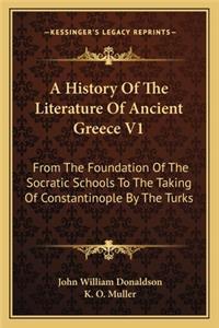 History Of The Literature Of Ancient Greece V1