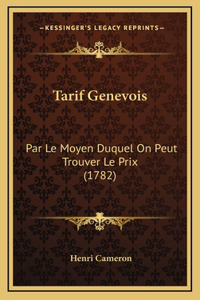 Tarif Genevois