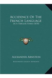 Accidence Of The French Language