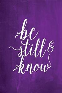 Chalkboard Journal - Be Still & Know (Purple)