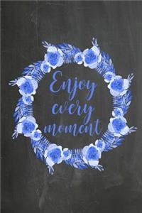 Chalkboard Journal - Enjoy Every Moment (Blue-Black)