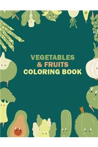Vegetables & Fruits Coloring Book