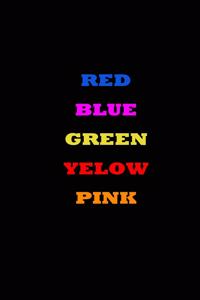 RED BLUE GREEN YELLOW PINK Notebook