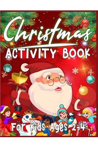 Christmas Activity Book For Kids Ages 2-4