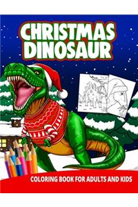 Christmas Dinosaur Coloring Book For Adults And Kids
