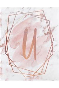 Letter U Lined Journal