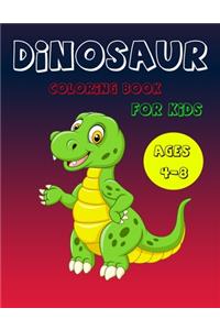 Dinosaur Coloring Book for Kids Ages 4-8