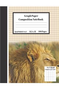 Graph Composition Notebook 4 Squares per inch 4x4 Quad Ruled 4 to 1 / 8.5 x 11 100 Sheets