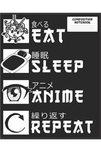 Manga Themed Composition Notebook