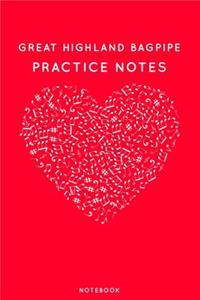 Great Highland bagpipe Practice Notes