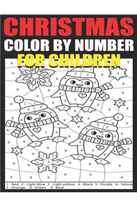 Christmas Color By Number For Children