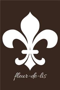 fleur-de-lis - Chocolate Blank Notebook