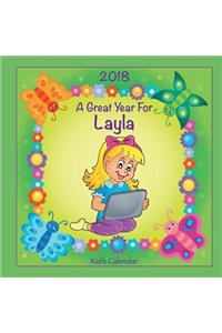 2018 - A Great Year for Layla Kid's Calendar