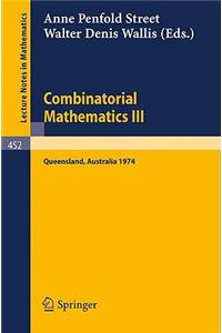 Combinatorial Mathematics III