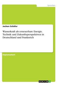 Wasserkraft als erneuerbare Energie. Technik und Zukunftsperspektiven in Deutschland und Frankreich