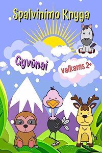 Spalvinimo Knyga Gyvūnai vaikams 2+