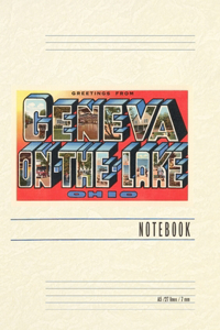 Vintage Lined Notebook Greetings from Geneva on the Lake