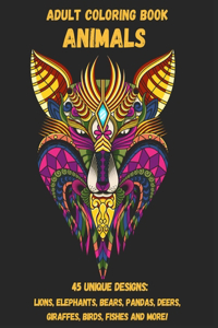 Adult Animals Coloring Book