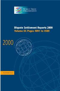 Dispute Settlement Reports 2000: Volume 9, Pages 4091-4589