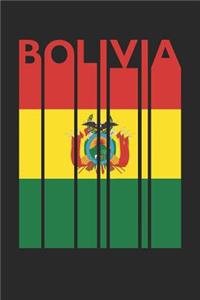 Vintage Bolivia Notebook - Retro Bolivia Planner - Bolivian Flag Diary - Bolivia Travel Journal