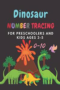 Dinosaur Number tracing for Preschoolers and kids Ages 3-5