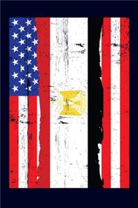 Egyptian American Flag Notebook