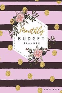 Monthly Budget Planner Large Print