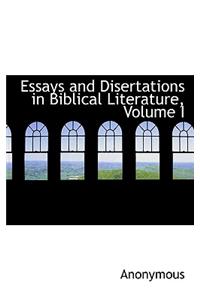 Essays and Disertations in Biblical Literature, Volume I