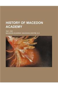 History of Macedon Academy; 1841-1891