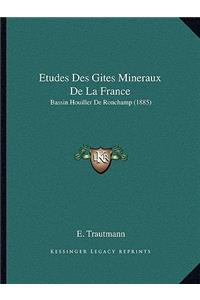 Etudes Des Gites Mineraux De La France: Bassin Houiller De Ronchamp (1885)