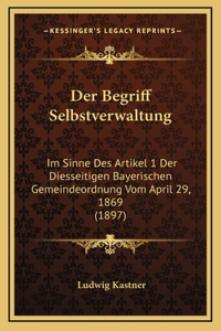 Der Begriff Selbstverwaltung