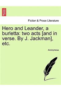 Hero and Leander, a Burletta
