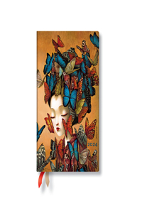 Paperblanks 2024 Madame Butterfly Esprit de Lacombe 12-Month Flexi Mini Horizontal 176 Pg 100 GSM