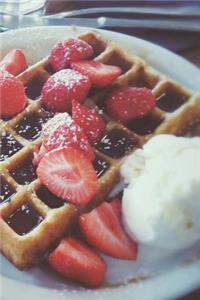 Belgian Waffle with Ice Cream Journal: 150 Page Lined Notebook/Diary