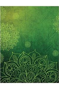 Composition Book / Green Mandala Design / College Ruled: Volume 2