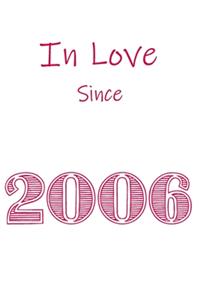 In Love Since 2006 Notebook gift