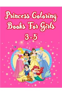 Princess Coloring Books For Girls 3-5