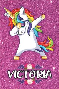 Victoria - Dabbing Unicorn Notebook