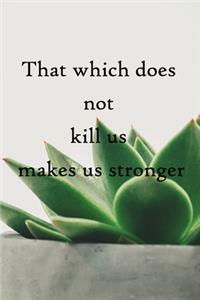 That which does not kill us makes us stronger