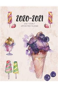 Daily Planner 2020-2021 Watercolor Ice Cream 15 Months Gratitude Hourly Appointment Calendar