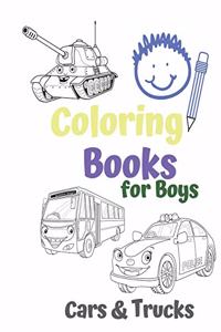 Coloring Books for Boys Cars & Trucks