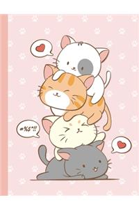 Cute Kawaii Cat Draw & Write Notebook