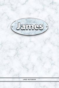 James - Lined Notebook
