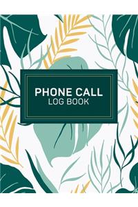 Phone Call Log Book