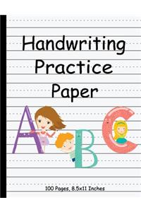 Handwriting Practice Paper-ABC kids